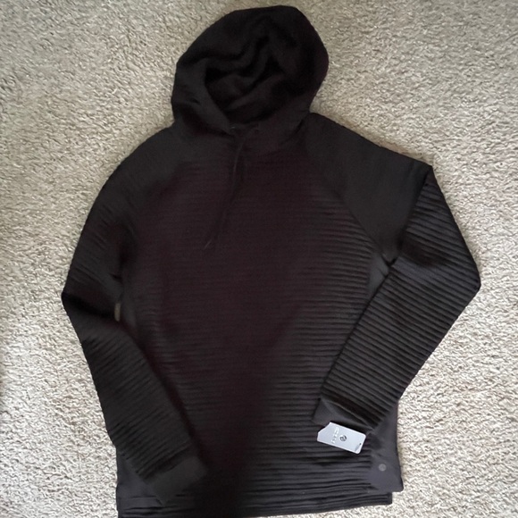 NWT | Apana Men’s Yoga Linear Hoodie Sweatshirt Black | Size Medium - Picture 2 of 7